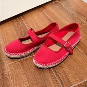 Old Navy Red Dress Shoes with Strap